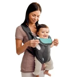 Evenflo Breathable Infant Carrier -Megababies USA 08911254 3 BreathableCarrier GreyGhevron FacingOut 1