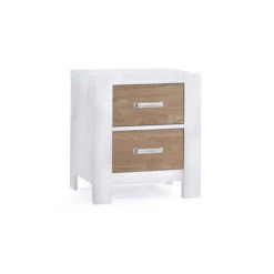 Natart Rustico Moderno Nightstand -Megababies USA 15570 56 rusticomoderno nightstand white natoak 95559.1601713110