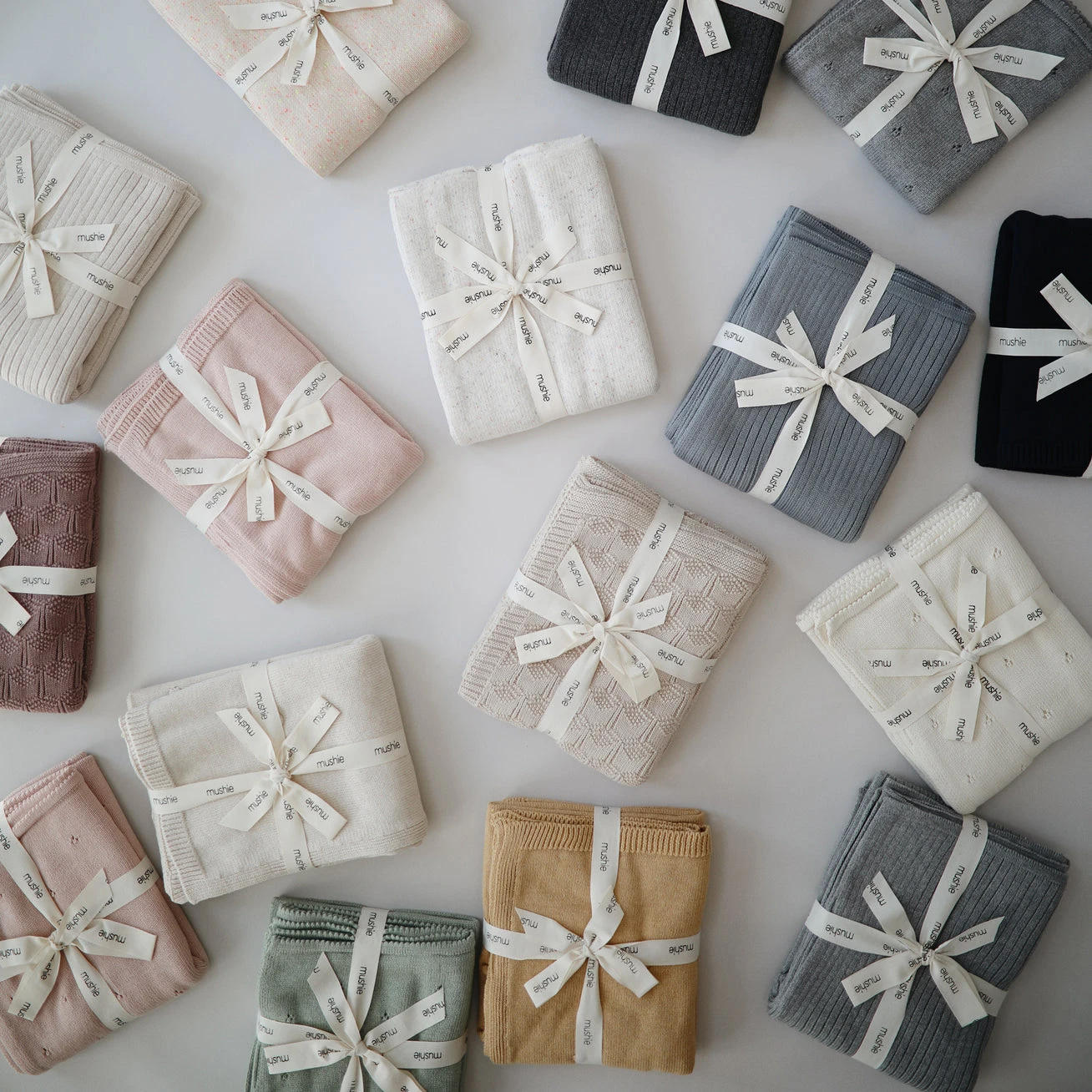 Mushie Knitted Ribbed Baby Blanket 2 Mushie Knitted Ribbed Baby Blanket - Image 2