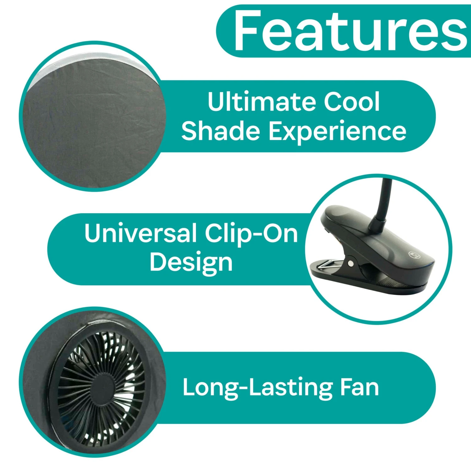KidCo Stroller Coolshade Sunshade + Fan 5 KidCo Stroller Coolshade Sunshade + Fan - Image 5