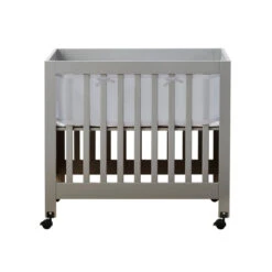 BreathableBaby Classic Mesh Liner For Mini Cribs (Covers 4 Sides) -Megababies USA 20218 Mini Crib Liner Gray outline 720x 74023c39 f544 4ca9 9b8c c3c16715be30