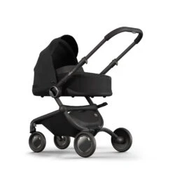 Mima Creo Bassinet 12 Mima Creo Bassinet -Megababies USA 2023 creo Carrycot Black Persp UnzippedCanopy1