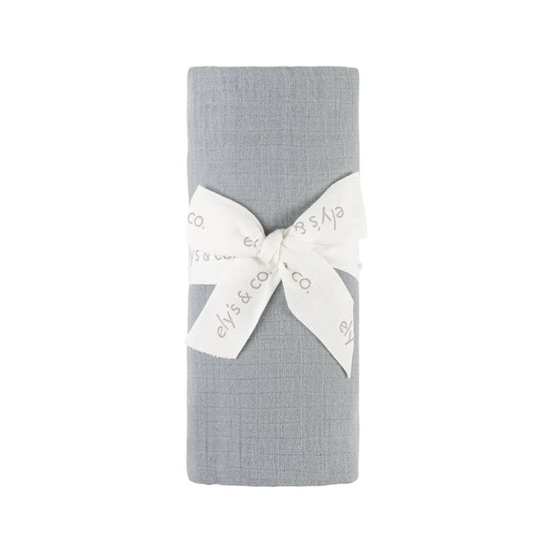 Ely's & Co. Cotton Muslin Swaddle Blanket With Scallop Trim 6 Ely's & Co. Cotton Muslin Swaddle Blanket With Scallop Trim - Image 6