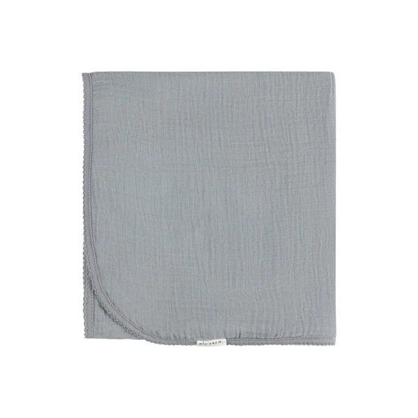 Ely's & Co. Cotton Muslin Swaddle Blanket With Scallop Trim 7 Ely's & Co. Cotton Muslin Swaddle Blanket With Scallop Trim - Image 7