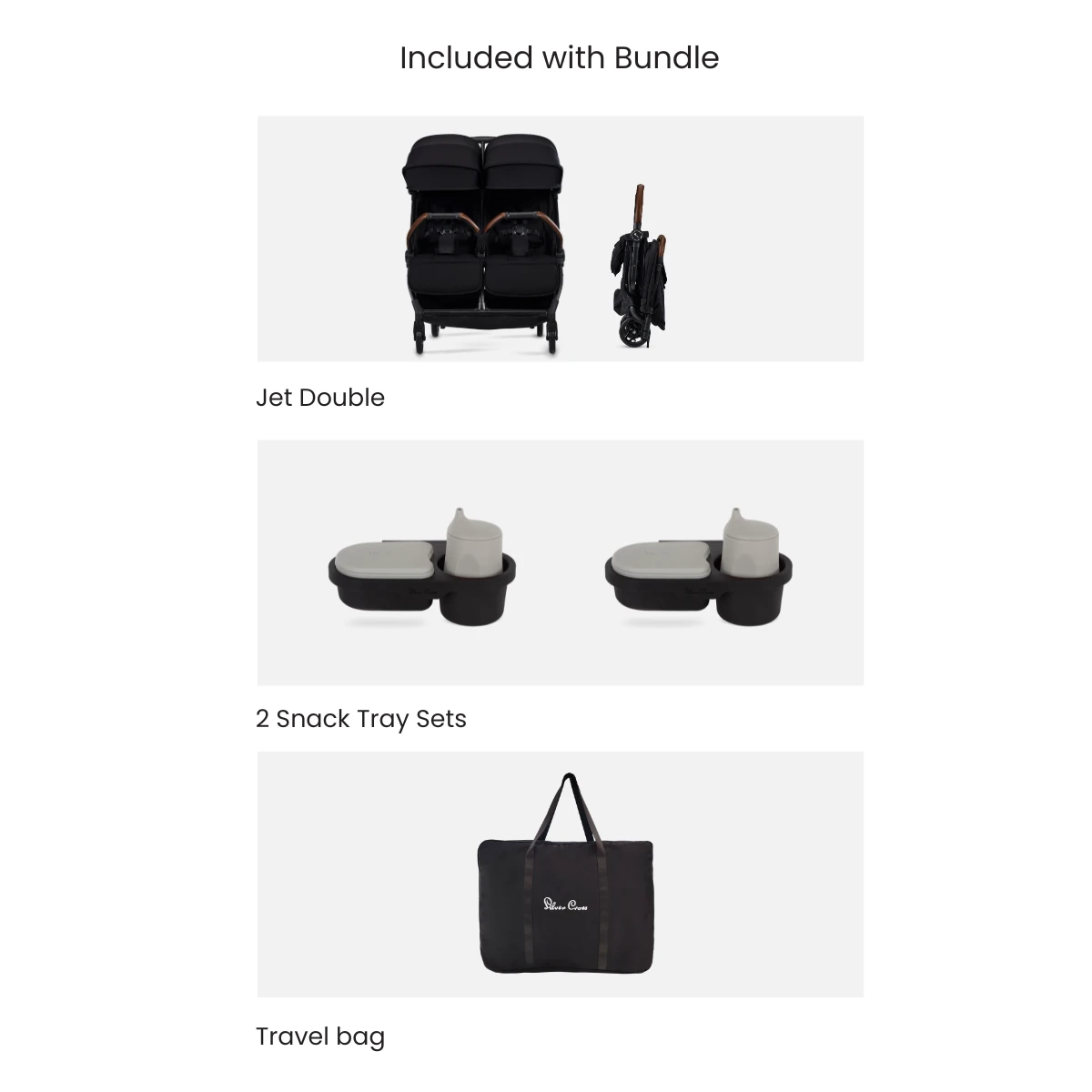 Silver Cross Jet Double Stroller And Accessory Bundle 2 Silver Cross Jet Double Stroller And Accessory Bundle - Image 2