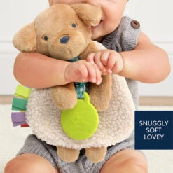 Itzy Ritzy Itzy Lovey Plush Toy And Teether -Megababies USA 302801677 Itzy Ritzy Lovey Golden Puppy 03