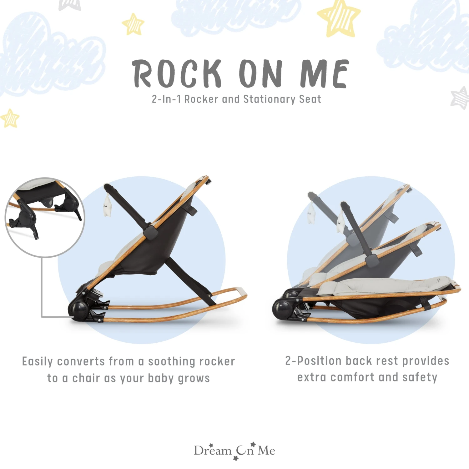 Dream On Me Rock With Me 2-in-1 Rocker And Stationary Seat 7 Dream On Me Rock With Me 2-in-1 Rocker And Stationary Seat - Image 7