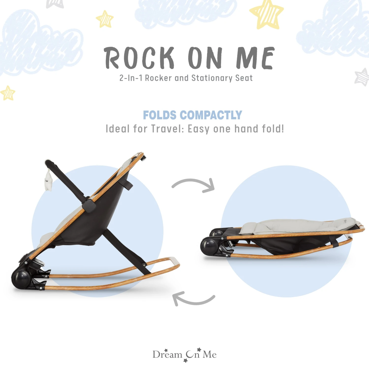Dream On Me Rock With Me 2-in-1 Rocker And Stationary Seat 3 Dream On Me Rock With Me 2-in-1 Rocker And Stationary Seat - Image 3
