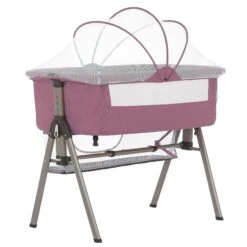Dream On Me Lotus Bassinet And Bedside Sleeper -Megababies USA 388 PINK 02 min