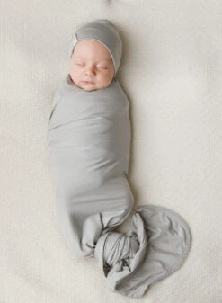 Ely's & Co. Modal Swaddle Blanket And Beanie Hat Gift Set -Megababies USA 3J4A8282