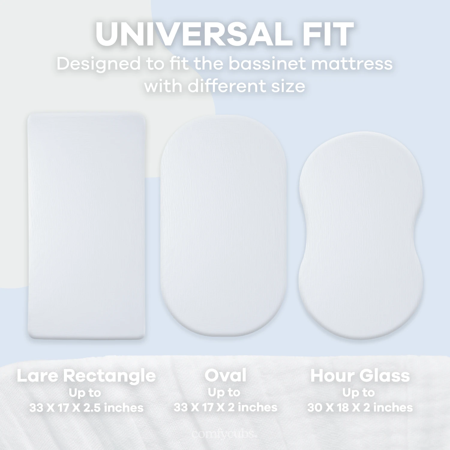 Comfy Cubs Muslin Fitted Bassinet Cradle Sheet 2 Comfy Cubs Muslin Fitted Bassinet Cradle Sheet - Image 2