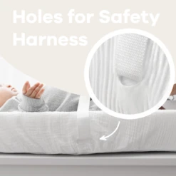 Comfy Cubs Muslin Fitted Changing Pad Sheet -Megababies USA 3WhiteMCPSInfo2000X2000