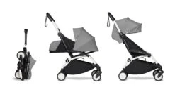 Stokke BABYZEN YOYO² Compact Travel Stroller Complete Bundle With 0+ Newborn Pack -Megababies USA 3 YOYO 2 Co WHITE FRAME GREY WEB