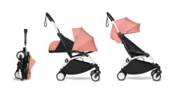 Stokke BABYZEN YOYO² Compact Travel Stroller Complete Bundle With 0+ Newborn Pack -Megababies USA 3 YOYO 2 WHITE FRAME GINGER WEB medium