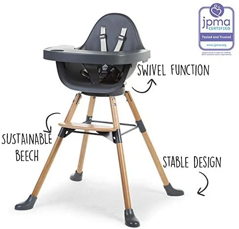 Childhome EVOLU ONE.80° Adjustable & Swivel High Chair 8 Childhome EVOLU ONE.80° Adjustable & Swivel High Chair - Image 8
