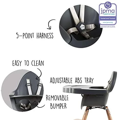 Childhome EVOLU ONE.80° Adjustable & Swivel High Chair 7 Childhome EVOLU ONE.80° Adjustable & Swivel High Chair - Image 7