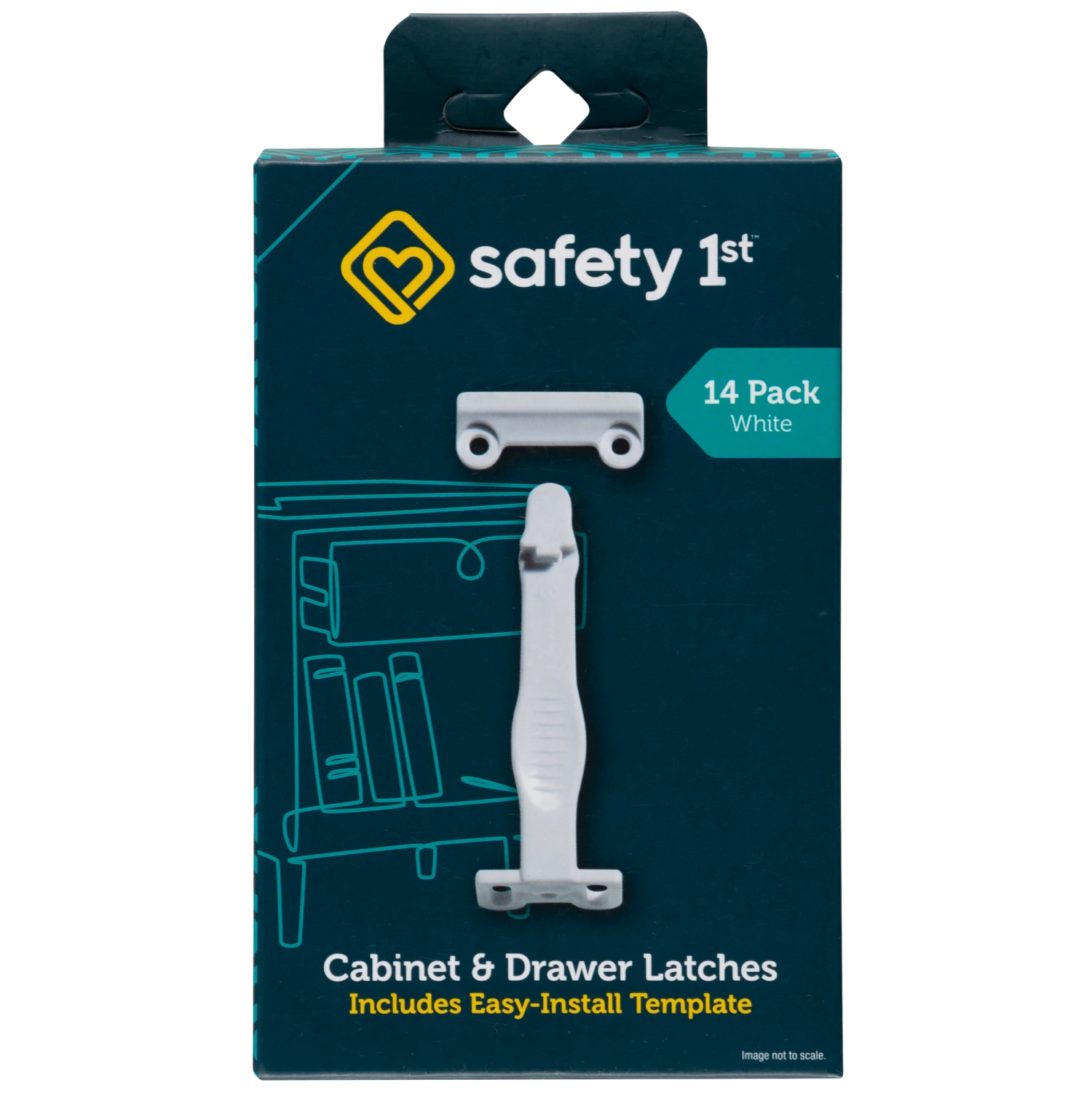 Safety 1st Safety 1ˢᵗ Cabinet & Drawer Latch Set 14-Pack 1 Safety 1st Safety 1ˢᵗ Cabinet & Drawer Latch Set 14-Pack