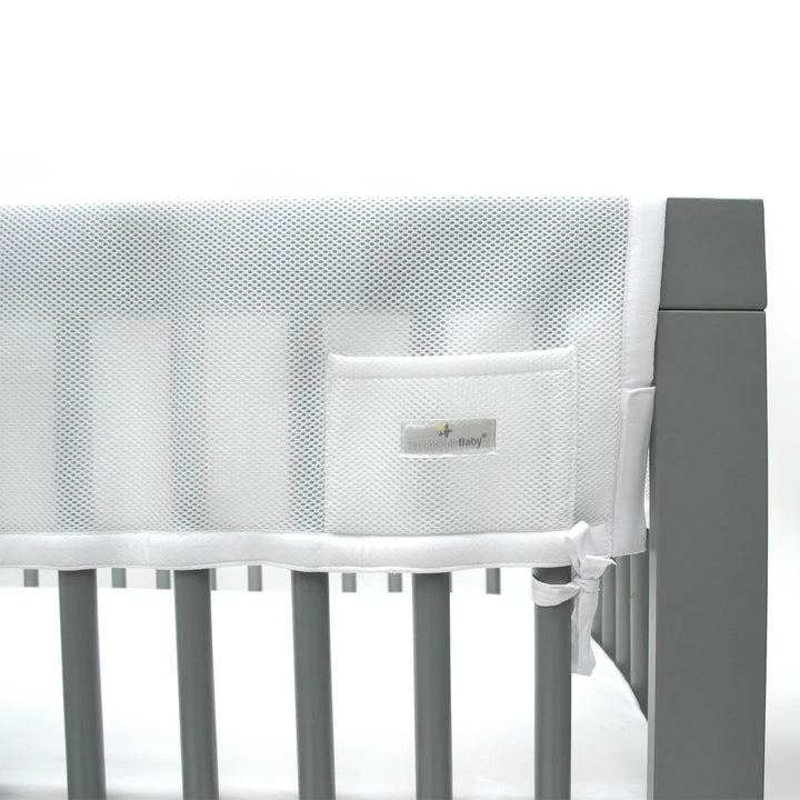 BreathableBaby Mesh Crib RailGuard Teething Cover For Full-Size Crib - Long Panel 5 BreathableBaby Mesh Crib RailGuard Teething Cover For Full-Size Crib - Long Panel - Image 5
