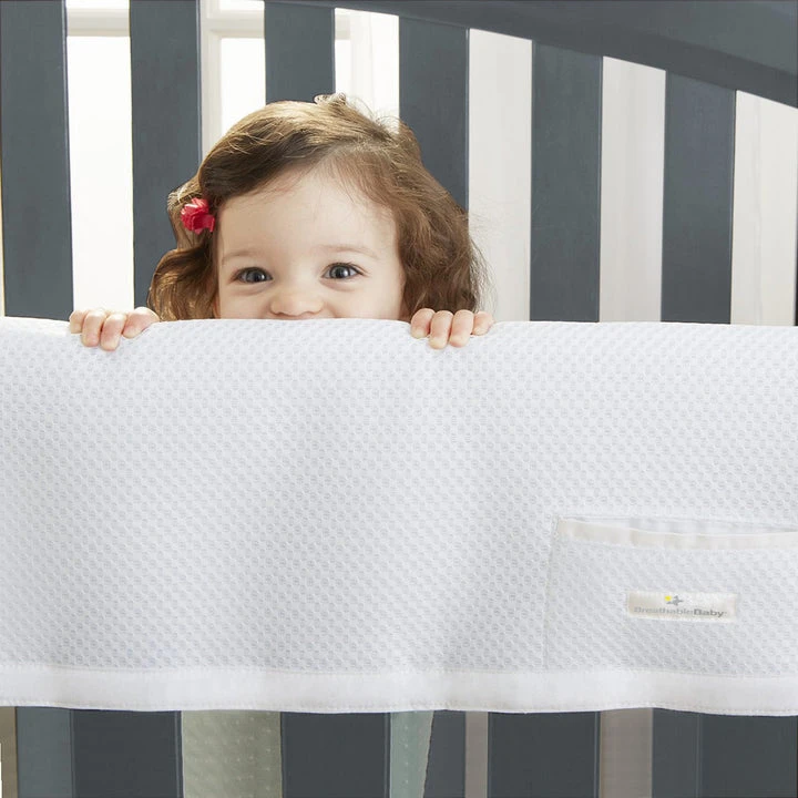 BreathableBaby Mesh Crib RailGuard Teething Cover For Full-Size Crib - Long Panel 3 BreathableBaby Mesh Crib RailGuard Teething Cover For Full-Size Crib - Long Panel - Image 3