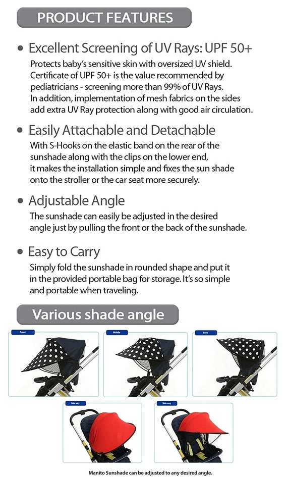 Manito Stroller And Car Seat Sunshade 2 Manito Stroller And Car Seat Sunshade - Image 2