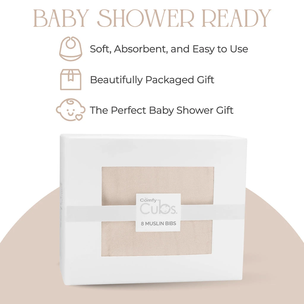 Comfy Cubs Muslin Cotton Baby Bibs - 4 Pack 4 Comfy Cubs Muslin Cotton Baby Bibs - 4 Pack - Image 4