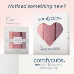 Comfy Cubs Baby Easy Swaddle Blankets - Pack Of 3 -Megababies USA 5 Small Mauve EasyS Updated box 2000X2000 9e58f944 8b1c 44b1 b097 6f0d2f5939fd