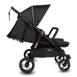 Valco Baby Slim Twin Double Stroller With Bumper Bar -Megababies USA 6.Slimtwin Lic Foot2 Black