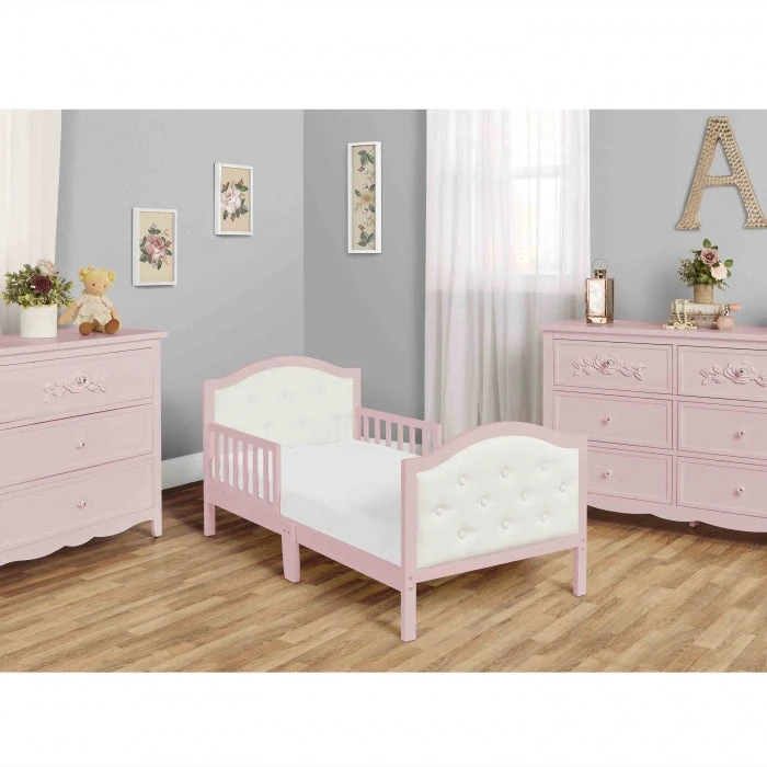 Dream On Me Zinnia Faux Leather Fabric Toddler Bed 1 Dream On Me Zinnia Faux Leather Fabric Toddler Bed