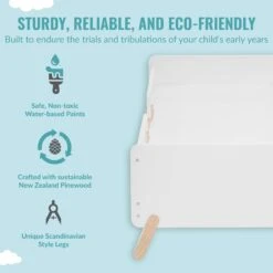 Dream On Me Osko 3-in-1 Convertible Toddler Bed -Megababies USA 6251 NWHITE 04 scaled 1