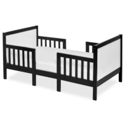 Dream On Me Hudson 3-In-1 Convertible Toddler Bed -Megababies USA 639 BLK WHT Silo 01 700x700 1
