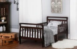 Dream On Me Sleigh Toddler Bed -Megababies USA 642 E Espresso Sleigh Toddler Bed RS