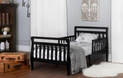 Dream On Me Sleigh Toddler Bed -Megababies USA 642 K Black Sleigh Toddler Bed RS 1