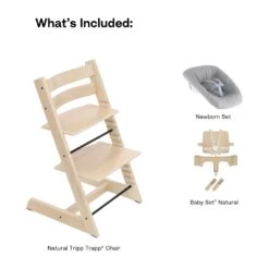 Stokke Tripp Trapp High Chair² With Newborn Set 23 Stokke Tripp Trapp High Chair² With Newborn Set -Megababies USA 661100 Natural 3