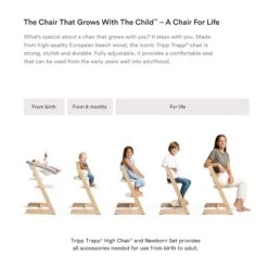 Stokke Tripp Trapp High Chair² With Newborn Set 26 Stokke Tripp Trapp High Chair² With Newborn Set -Megababies USA 661100 Natural 6
