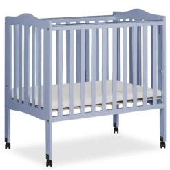 Dream On Me 2 In 1 Lightweight Folding Portable Crib -Megababies USA 681 DBLUE 02 Silo