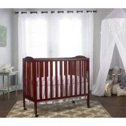 Dream On Me (Curved) 3 In 1 Folding Portable Crib + Free 3" Mattress -Megababies USA 683 C RmScene 700x700 1