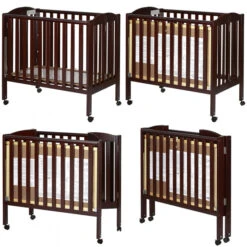 Dream On Me (Curved) 3 In 1 Folding Portable Crib + Free 3" Mattress -Megababies USA 683 E COLLAGE 700x700 1