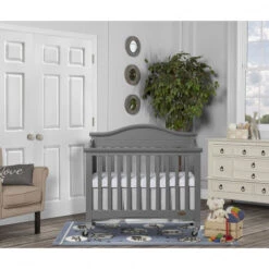 Dream On Me Venice Folding Portable Crib -Megababies USA 684 SGY Crib 01 RmScene 700x700 1