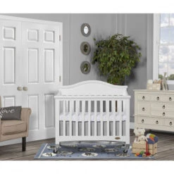 Dream On Me Venice Folding Portable Crib -Megababies USA 684 W Crib 01 RmScene 700x700 1
