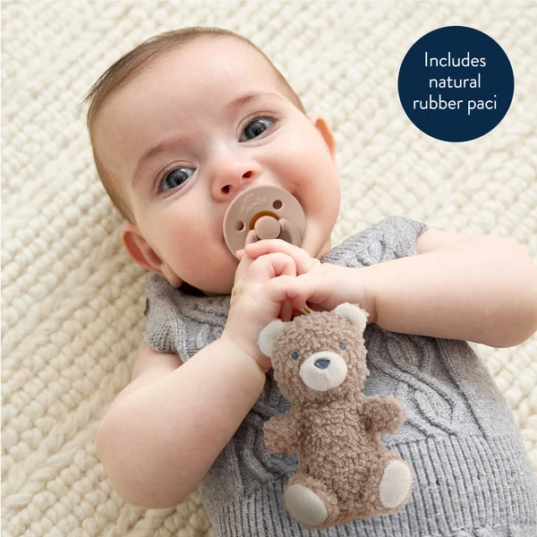 Itzy Ritzy Bitzy Pal Natural Rubber Pacifier & Plush Toy 2 Itzy Ritzy Bitzy Pal Natural Rubber Pacifier & Plush Toy - Image 2