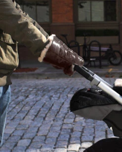 7 AM Enfant WarMMuffs Stroller Gloves -Megababies USA 7AM ENFANT WARMMUFFS POLAR BROWN 2