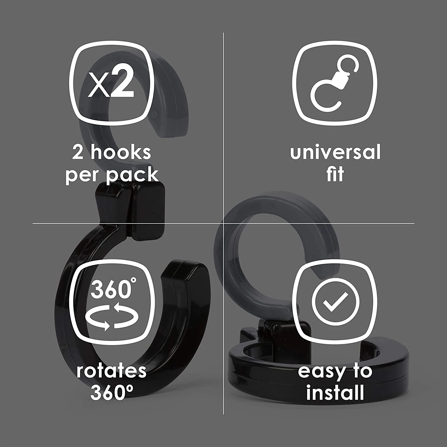 Diono Buggy Hooks (2 PACK) 4 Diono Buggy Hooks (2 PACK) - Image 4