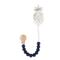 Babe Basics Handmade Natural Wood & Silicone Pineapple Teething Pendant
