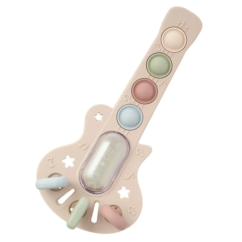 Ali+Oli Guitar-Shaped Sensory Pull & Teether Activity Toy 1 Ali+Oli Guitar-Shaped Sensory Pull & Teether Activity Toy