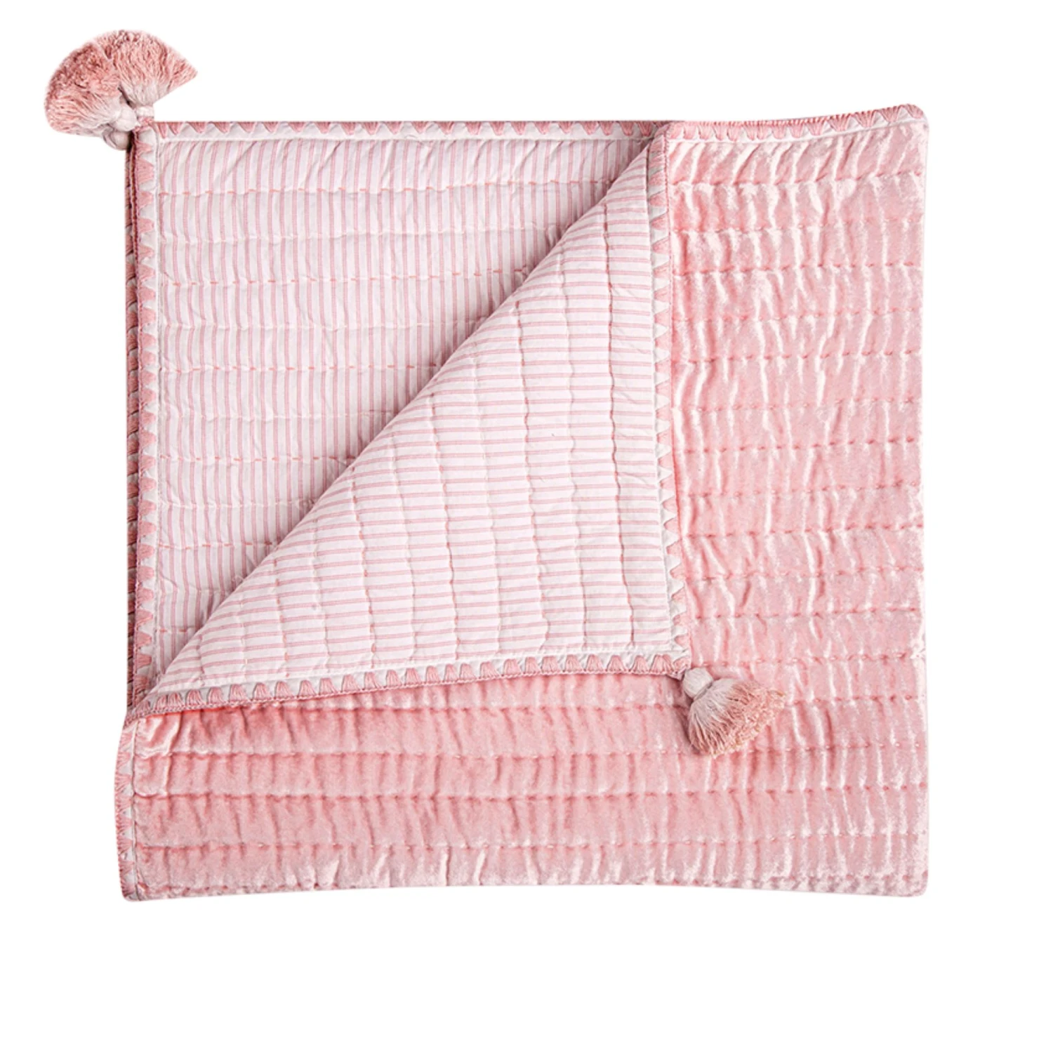 Crane Baby Parker Velvet Quilted Blanket 2 Crane Baby Parker Velvet Quilted Blanket - Image 2