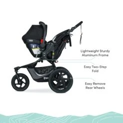 BOB Gear Revolution Flex 3.0 Travel System With B-Safe Gen2 Infant Car Seat 21 BOB Gear Revolution Flex 3.0 Travel System With B-Safe Gen2 Infant Car Seat -Megababies USA BOBGearFlex3.0 B SafeGen2TS ATF 09