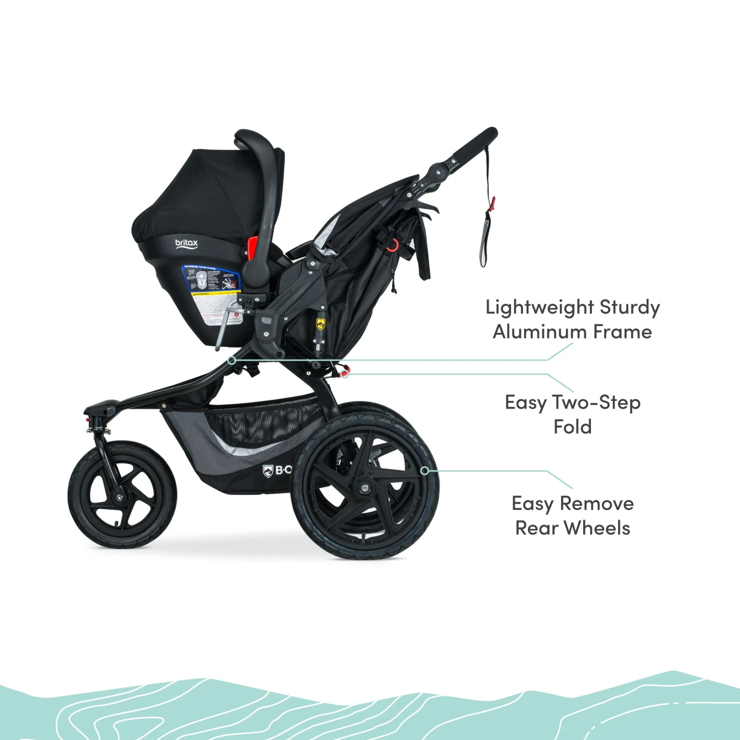 BOB Gear Revolution Flex 3.0 Travel System With B-Safe Gen2 Infant Car Seat 5 BOB Gear Revolution Flex 3.0 Travel System With B-Safe Gen2 Infant Car Seat - Image 5