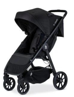 Britax B-Clever Stroller -Megababies USA B Clever Black LeftAngle Blackwheels 300RGB 2021 05 18 163046