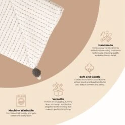 Crane Baby Stitched Striped Blanket 7 Crane Baby Stitched Striped Blanket -Megababies USA Black and White Blanket Infographic 01 002
