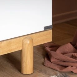 Dadada Bliss 6-Drawer Dresser 15 Dadada Bliss 6-Drawer Dresser -Megababies USA Bliss Dresser WhiteNatural CloseUp Leg